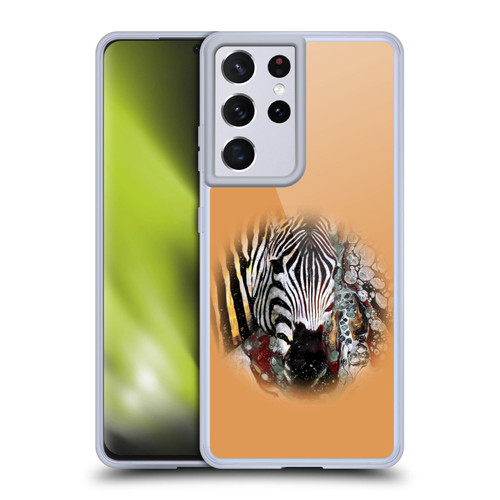 Riza Peker Animal Abstract Zebra Abstract Soft Gel Case for Samsung Galaxy S21 Ultra 5G & MagSafe