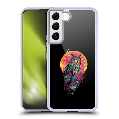 Riza Peker Animal Abstract Midnight Owl Soft Gel Case for Samsung Galaxy S22 5G & MagSafe