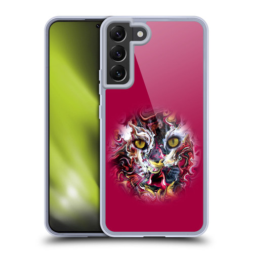 Riza Peker Animal Abstract Feline Gaze Soft Gel Case for Samsung Galaxy S22+ 5G & MagSafe