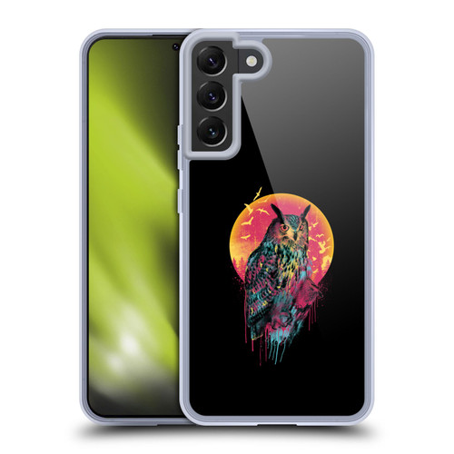 Riza Peker Animal Abstract Midnight Owl Soft Gel Case for Samsung Galaxy S22+ 5G & MagSafe