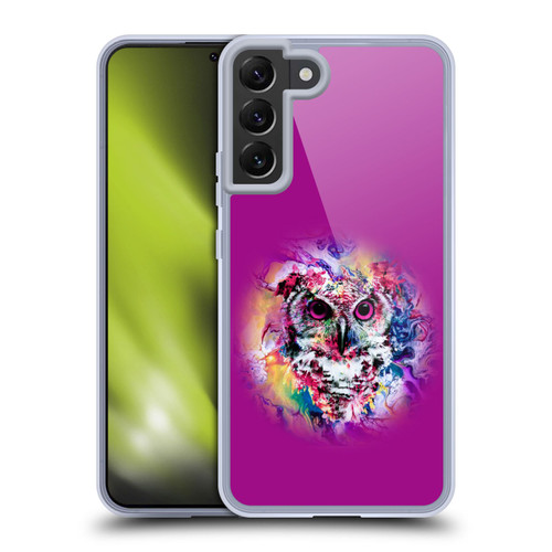 Riza Peker Animal Abstract Neon Owl Soft Gel Case for Samsung Galaxy S22+ 5G & MagSafe