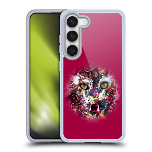 Riza Peker Animal Abstract Feline Gaze Soft Gel Case for Samsung Galaxy S23 5G & MagSafe