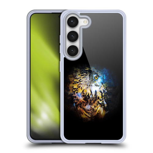 Riza Peker Animal Abstract Owl Splash Soft Gel Case for Samsung Galaxy S23 5G & MagSafe