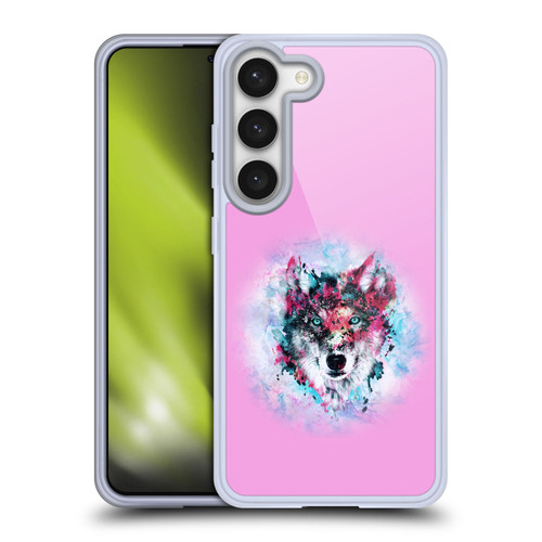 Riza Peker Animal Abstract Wolf Art Soft Gel Case for Samsung Galaxy S23 5G & MagSafe