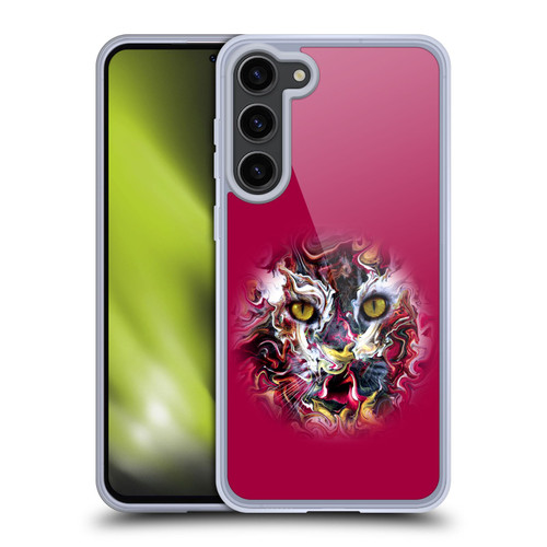 Riza Peker Animal Abstract Feline Gaze Soft Gel Case for Samsung Galaxy S23+ 5G & MagSafe