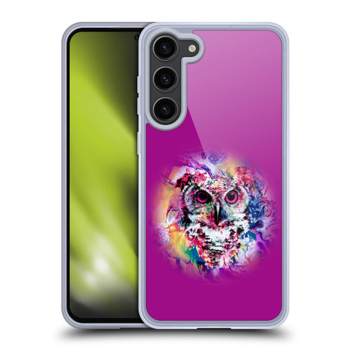 Riza Peker Animal Abstract Neon Owl Soft Gel Case for Samsung Galaxy S23+ 5G & MagSafe