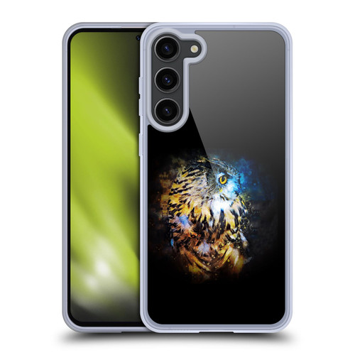 Riza Peker Animal Abstract Owl Splash Soft Gel Case for Samsung Galaxy S23+ 5G & MagSafe