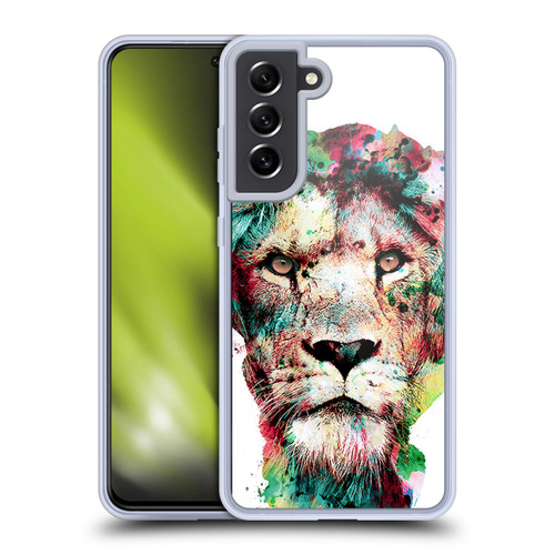 Riza Peker Animals The King Soft Gel Case for Samsung Galaxy S21 FE 5G & MagSafe