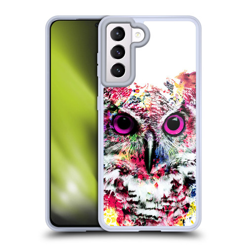 Riza Peker Animals Owl Soft Gel Case for Samsung Galaxy S21 5G & MagSafe