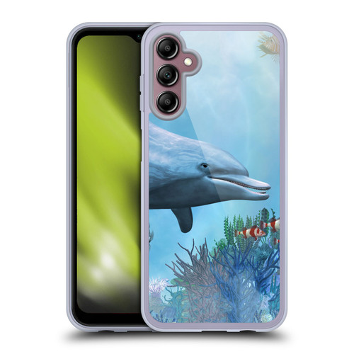 Simone Gatterwe Dolphins Seascape Soft Gel Case for Samsung Galaxy A14 5G