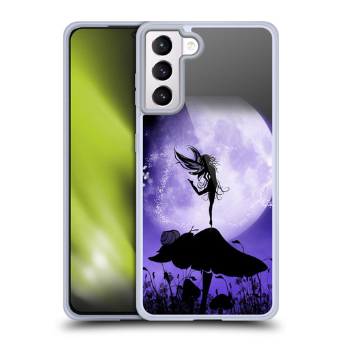 Simone Gatterwe Angels And Fairies Purple Silhouette Soft Gel Case for Samsung Galaxy S21+ 5G & MagSafe