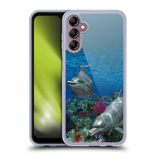 Simone Gatterwe Dolphins Twins Soft Gel Case for Samsung Galaxy A14 5G