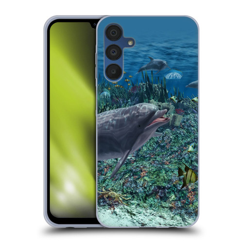 Simone Gatterwe Dolphins Reef Play Soft Gel Case for Samsung Galaxy A15 & MagSafe