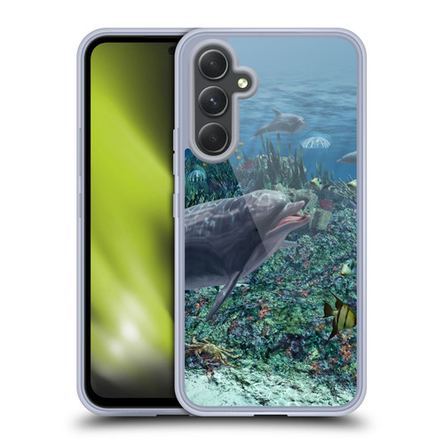 Simone Gatterwe Dolphins Reef Play Soft Gel Case for Samsung Galaxy A54 5G