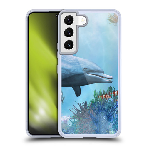 Simone Gatterwe Dolphins Seascape Soft Gel Case for Samsung Galaxy S22 5G & MagSafe