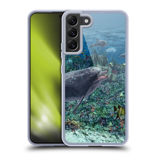 Simone Gatterwe Dolphins Reef Play Soft Gel Case for Samsung Galaxy S22+ 5G & MagSafe