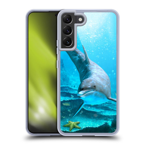 Simone Gatterwe Dolphins Seeking Starfish Soft Gel Case for Samsung Galaxy S22+ 5G & MagSafe