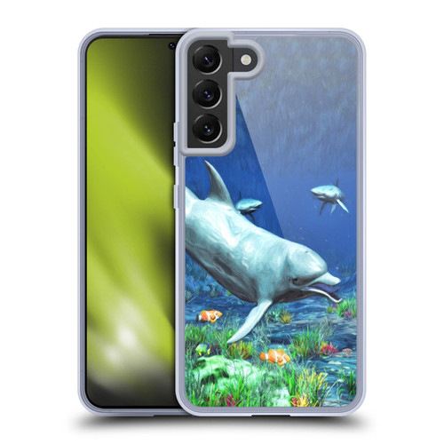 Simone Gatterwe Dolphins Underwater Soft Gel Case for Samsung Galaxy S22+ 5G & MagSafe