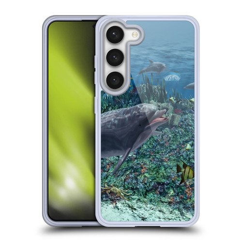 Simone Gatterwe Dolphins Reef Play Soft Gel Case for Samsung Galaxy S23 5G & MagSafe