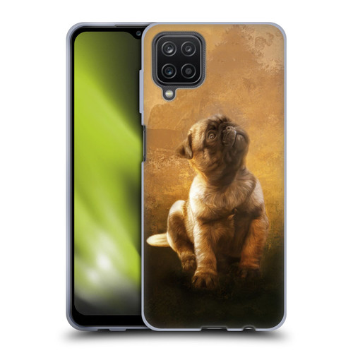 Simone Gatterwe Nature Portraits Pug Puppy Soft Gel Case for Samsung Galaxy A12 (2020)
