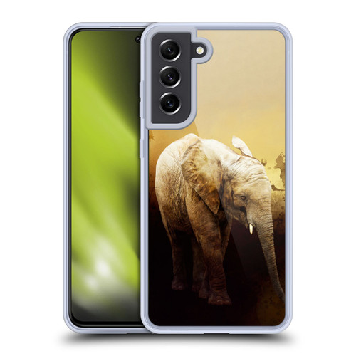 Simone Gatterwe Nature Portraits Elephant Calf Soft Gel Case for Samsung Galaxy S21 FE 5G & MagSafe