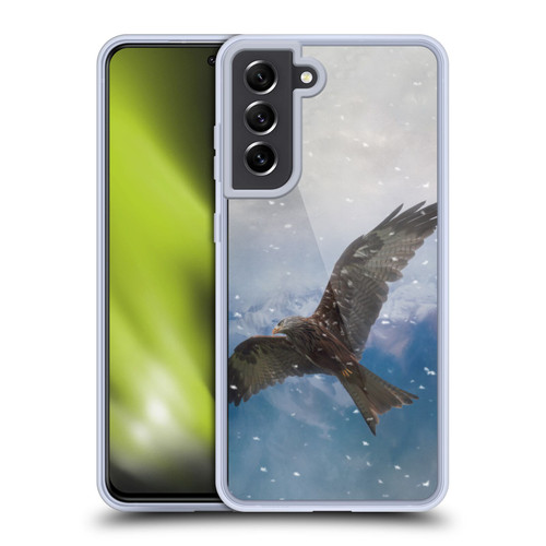 Simone Gatterwe Nature Portraits Flying Eagle Soft Gel Case for Samsung Galaxy S21 FE 5G & MagSafe