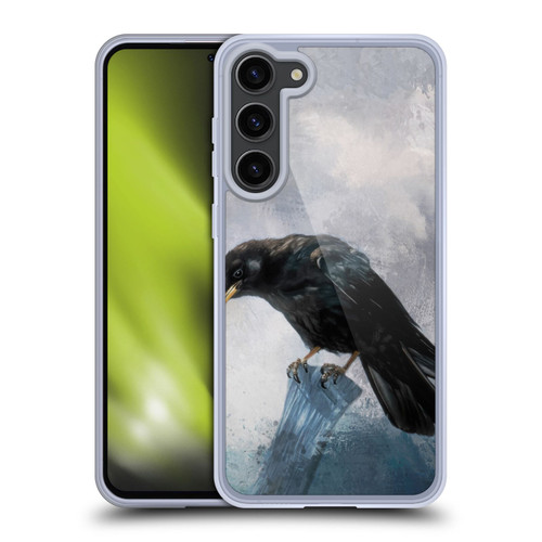 Simone Gatterwe Animals 2 Black Crow Soft Gel Case for Samsung Galaxy S23+ 5G & MagSafe