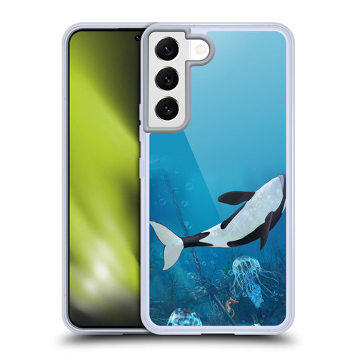 Simone Gatterwe Life In Sea Jellyfish And Orca Soft Gel Case for Samsung Galaxy S22 5G & MagSafe