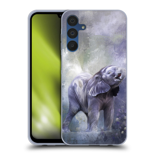 Simone Gatterwe Nature Portraits III Baby Elephant Soft Gel Case for Samsung Galaxy A15 & MagSafe