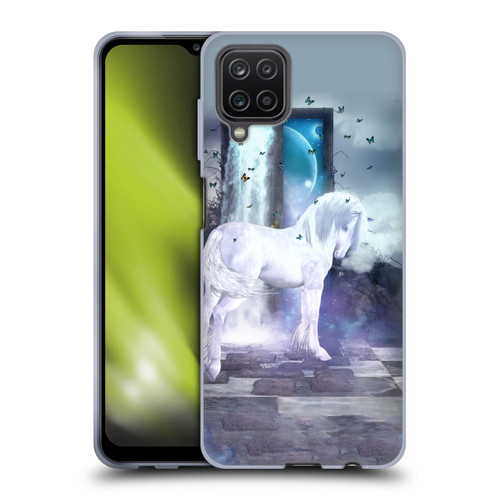 Simone Gatterwe Pegasus And Unicorns Silver Unicorn Soft Gel Case for Samsung Galaxy A12 (2020)