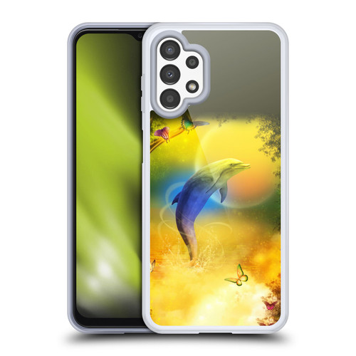 Simone Gatterwe Dolphins Colorful Dolphin Soft Gel Case for Samsung Galaxy A13 (2022)