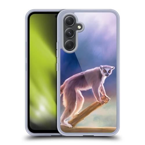 Simone Gatterwe Assorted Designs Ring-Tailed Lemur Soft Gel Case for Samsung Galaxy A54 5G