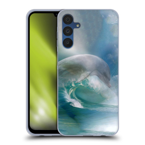 Simone Gatterwe Dolphins Ocean Waves Soft Gel Case for Samsung Galaxy A15 & MagSafe