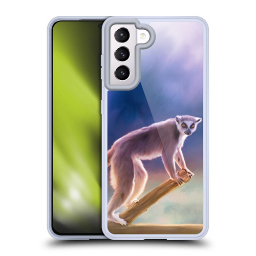 Simone Gatterwe Assorted Designs Ring-Tailed Lemur Soft Gel Case for Samsung Galaxy S21 5G & MagSafe
