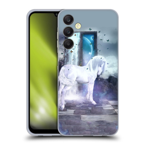 Simone Gatterwe Pegasus And Unicorns Silver Unicorn Soft Gel Case for Samsung Galaxy A25 5G