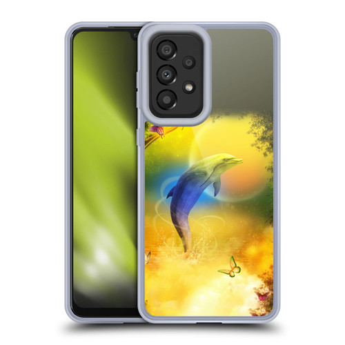 Simone Gatterwe Dolphins Colorful Dolphin Soft Gel Case for Samsung Galaxy A33 5G (2022)