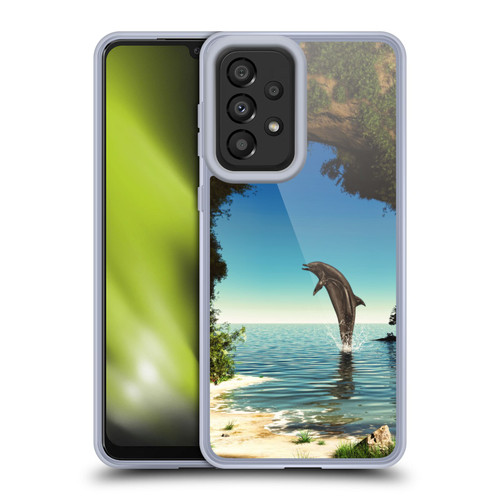 Simone Gatterwe Dolphins Hidden Cave Soft Gel Case for Samsung Galaxy A33 5G (2022)