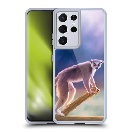 Simone Gatterwe Assorted Designs Ring-Tailed Lemur Soft Gel Case for Samsung Galaxy S21 Ultra 5G & MagSafe