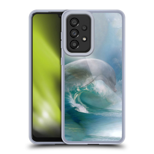 Simone Gatterwe Dolphins Ocean Waves Soft Gel Case for Samsung Galaxy A33 5G (2022)