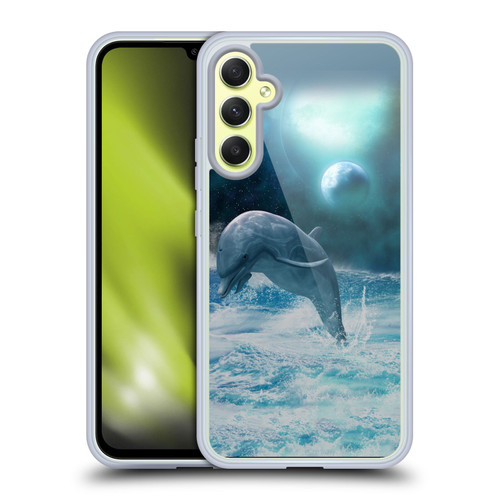 Simone Gatterwe Dolphins Freedom Soft Gel Case for Samsung Galaxy A34 5G