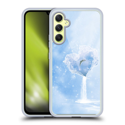 Simone Gatterwe Dolphins Heart Of Ocean Soft Gel Case for Samsung Galaxy A34 5G