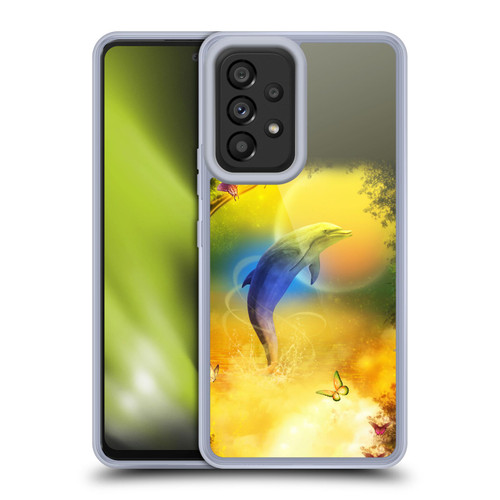 Simone Gatterwe Dolphins Colorful Dolphin Soft Gel Case for Samsung Galaxy A53 5G (2022)
