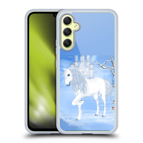 Simone Gatterwe Pegasus And Unicorns White Unicorn Soft Gel Case for Samsung Galaxy A34 5G