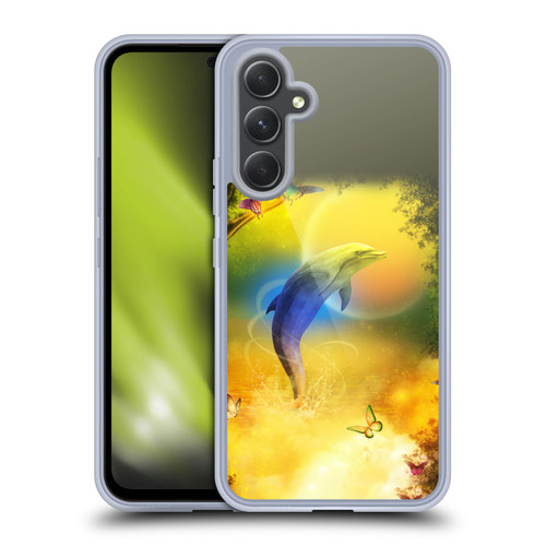 Simone Gatterwe Dolphins Colorful Dolphin Soft Gel Case for Samsung Galaxy A54 5G