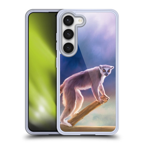 Simone Gatterwe Assorted Designs Ring-Tailed Lemur Soft Gel Case for Samsung Galaxy S23 5G & MagSafe