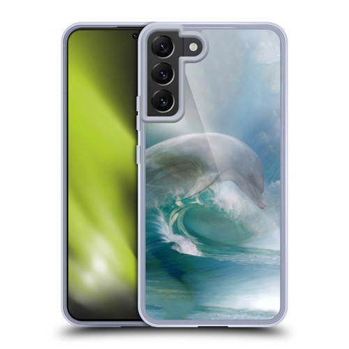Simone Gatterwe Dolphins Ocean Waves Soft Gel Case for Samsung Galaxy S22+ 5G & MagSafe