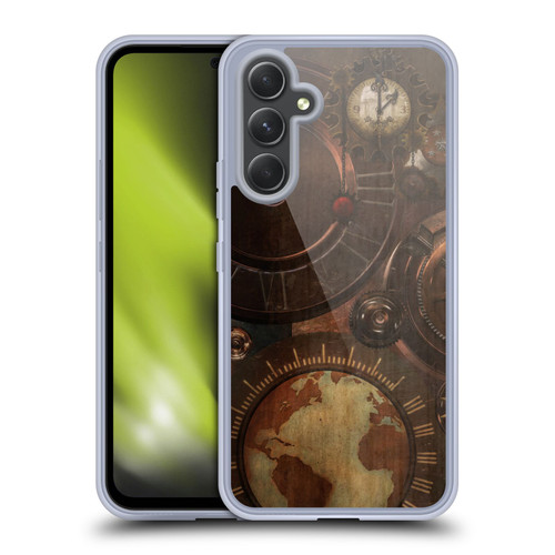 Simone Gatterwe Steampunk Clocks And Gears Soft Gel Case for Samsung Galaxy A54 5G