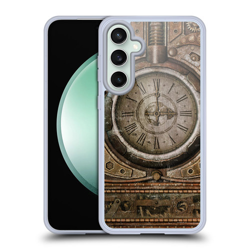 Simone Gatterwe Steampunk Grunge Clock Soft Gel Case for Samsung Galaxy S23 FE 5G & MagSafe