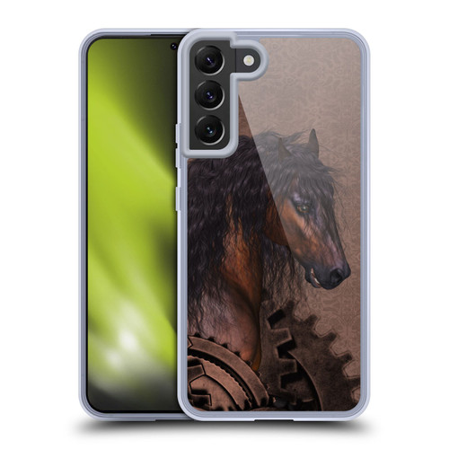 Simone Gatterwe Steampunk Horse Soft Gel Case for Samsung Galaxy S22+ 5G & MagSafe