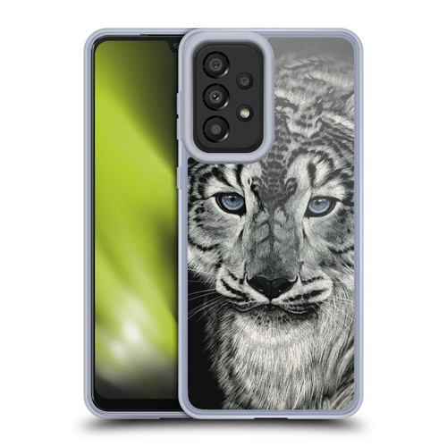 Stanley Morrison Black And White Blue Eyed Snow Leopard Cat Soft Gel Case for Samsung Galaxy A33 5G (2022)
